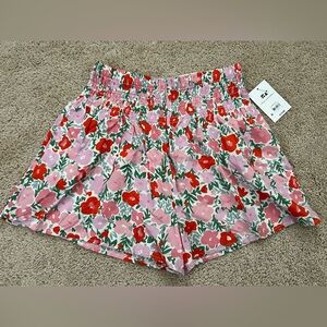Free Assembly Girls Size L 10/12 Shorts Flowy Casual Floral Summer